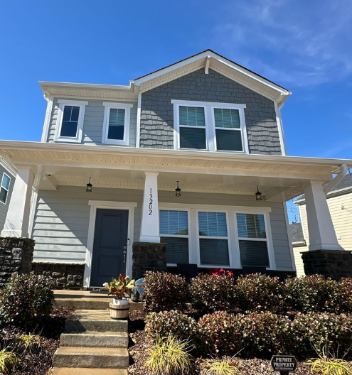 After photo of beautiful luxury home's exterior cleaned by Charlotte Exterior Services