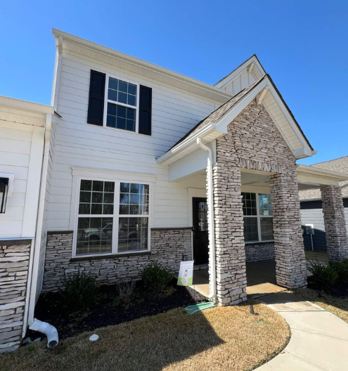 After photo of beautiful luxury home's exterior cleaned by Charlotte Exterior Services