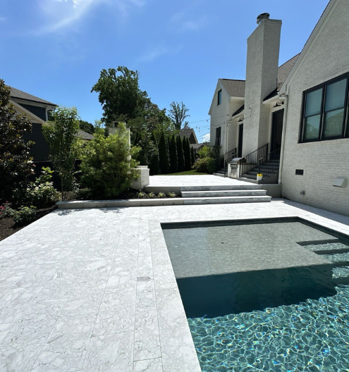 Pool deck sealing & pressure washing company - completely cleaned pool deck in Charlotte